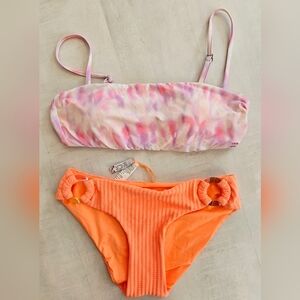 BECCA Bikini Bottom, Billabong Top, NWOT, Size S/XS